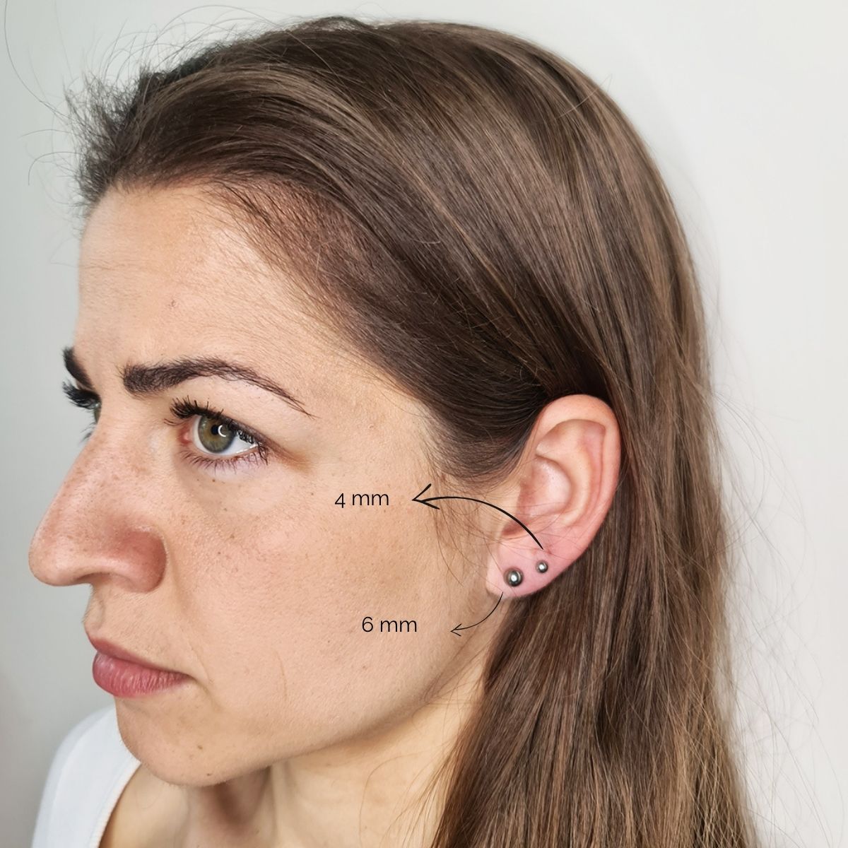 6 mm pont ezüst színű fülbevaló - Image 4